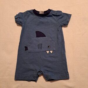 Gymboree boys size 3-6 months shark romper 2018